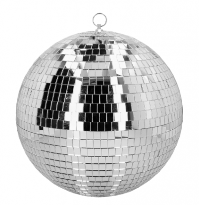 Disko bumba, sudraba (30 cm)
