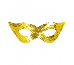 Domino maska, zeltaini spīdīga