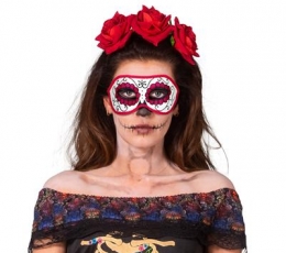  Domino maska ​​"Dia de los Muertos" 1