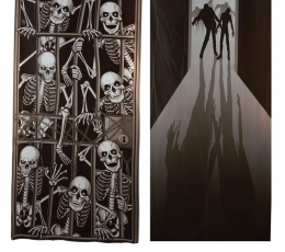 Durvju dekors-plakāts "Skeleti" (152 x 72 cm)