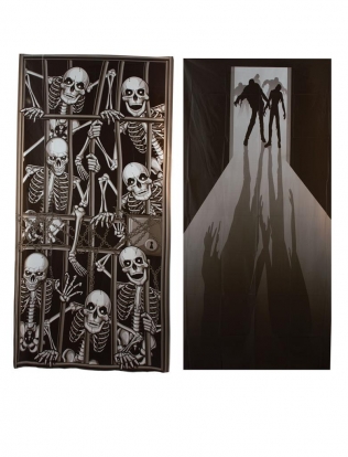 Durvju dekors-plakāts "Skeleti" (152 x 72 cm)