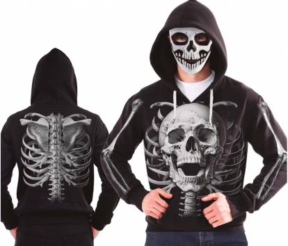 Džemperis ar kapuci un masku "Galvaskauss"