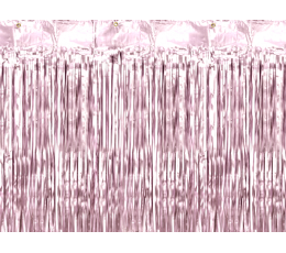 Folija aizkari - lietutiņs, sārti (90x250 cm)