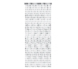 Folija aizkari "Sudraba Ziemassvētku eglītes" (100x245 cm)