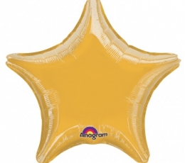 Folija balons uz nūjiņas "Zelta zvaigzne" (23 cm) 1
