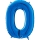 Folija balons "0", zils (66 cm)