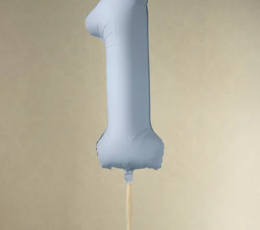 Folija balons "1", pasteļzils (85 cm) 1