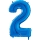 Folija balons "2", zils (66 cm)