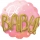 Folija balons 3D "Oh baby", rozā (70 cm)