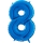Folija balons "8", zils (66 cm)
