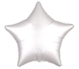 Folija balons "Balta zvaigzne", matēta (43 cm)