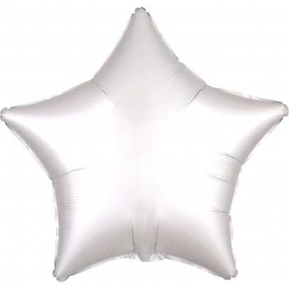 Folija balons "Balta zvaigzne", matēta (43 cm)