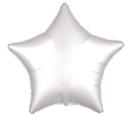 Folija balons "Balta zvaigzne", matēts (48 cm)