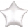 Folija balons "Balta zvaigzne", matēts (48 cm)