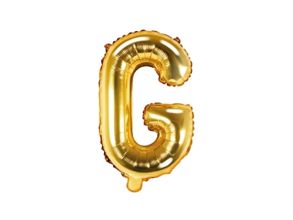 Folija balons-burts "G", zelts (35 cm)