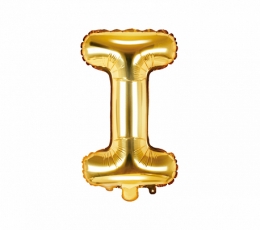 Folija balons -burts "I", zelta (35 cm)