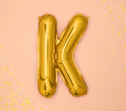 Folija balons -burts "K", zelta (35 cm) 1