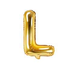 Folija balons -burts "L", zelta (35 cm)