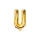 Folija balons -burts "U", zelta (35 cm)