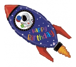 Folija balons "Dzimšanas dienas raķete" (102 cm)