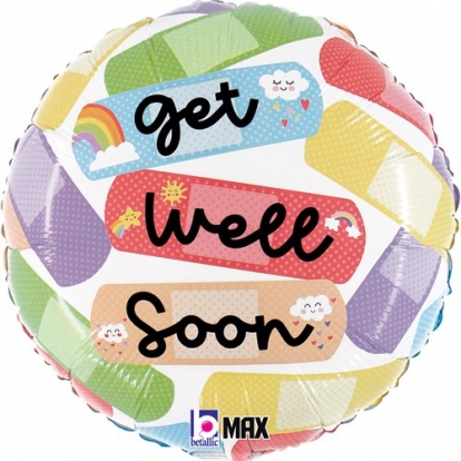 Folija balons "Get well soon plāksteri" (46 cm)