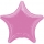 Folija balons "Koši rozā zvaigzne" (43 cm)