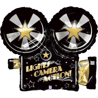 Folija balons "Lights.Camera.Action" (81 cm)