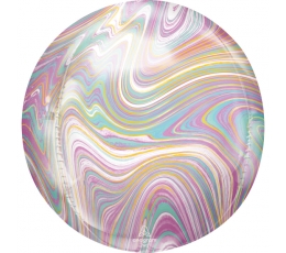 Folija balons marblez, pastelis (38x40cm)
