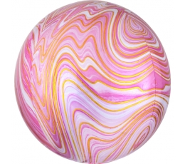 Folija balons marblez, rozā (38x40cm)