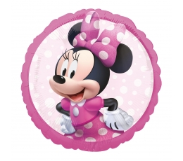 Folija balons "Minnie Mouse forever", rozā (43 cm)