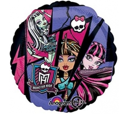 Folija apaļš balons "Monster High" (43 cm)