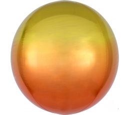 Folija balons-orbz, dzeltens-oranžš ombre (38 cm)	