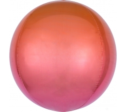 Folija balons-orbz, sarkan-oranžs ombre (38 cm)
