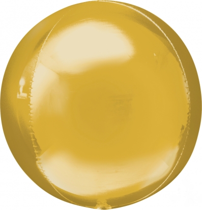 Folija balons "Orbz", zelta krāsā  (38 cm)