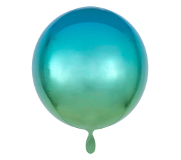 Folija balons-orbz, zils-zaļš ombre (38 cm)