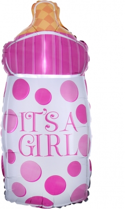 Folija balons - pudelīte "It's a girl" (25x58 cm)