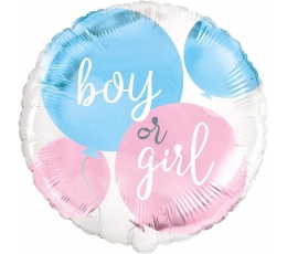 Folija balons "Puika vai meitene" (45 cm)