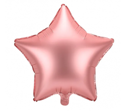 Folija balons "Rozā - zelta zvaigzne" (45 cm)
