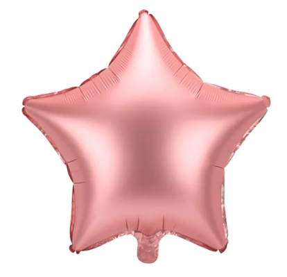 Folija balons "Rozā - zelta zvaigzne" (45 cm)