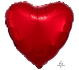 Folija balons "Sarkana sirds" (43 cm)