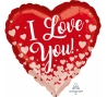 Folija balons-sirds "I love you" (43 cm)