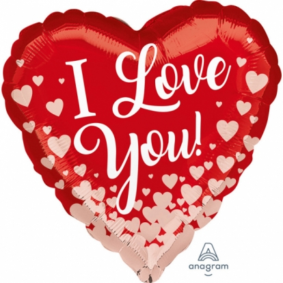Folija balons-sirds "I love you" (43 cm)