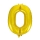 Folija balons, skaitlis "0",zelta krāsā (85 cm)