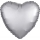  Folija balons "Sudraba sirds", matēts (43 cm)