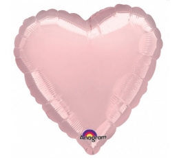 Folija balons uz nūjiņas "Sirds", rozā (23cm)