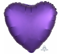 Folija balons "Violēta sirds", matēta (43 cm)