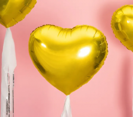 Folija balons "Zelta sirds" (45 cm) 1