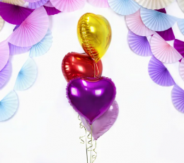 Folija balons "Zelta sirds" (45 cm) 2