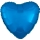 Folija balons "Zilā sirds" (43 cm)