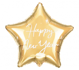 Folija balons-zvaigznīte "Happy New Year" (47x50 cm)